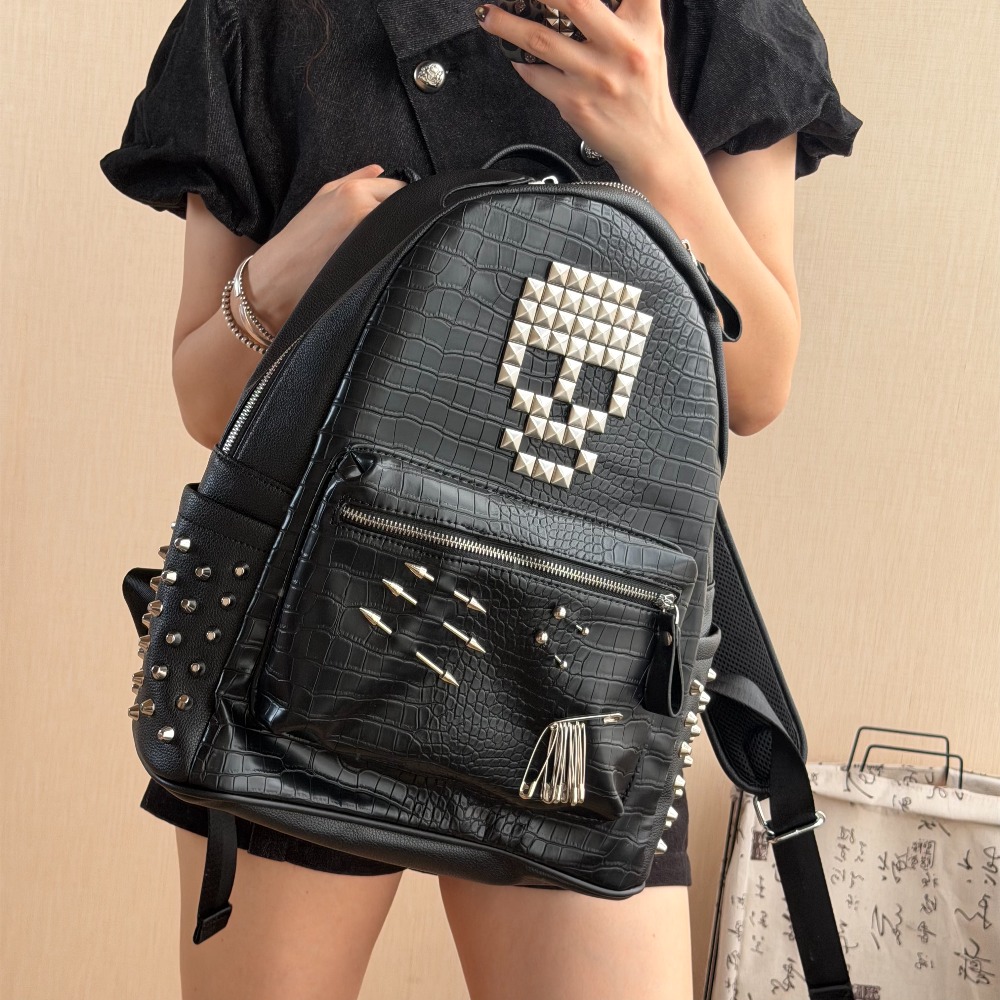 Sac à dos original noir à moti - Fashion Backpack Women avis et prix